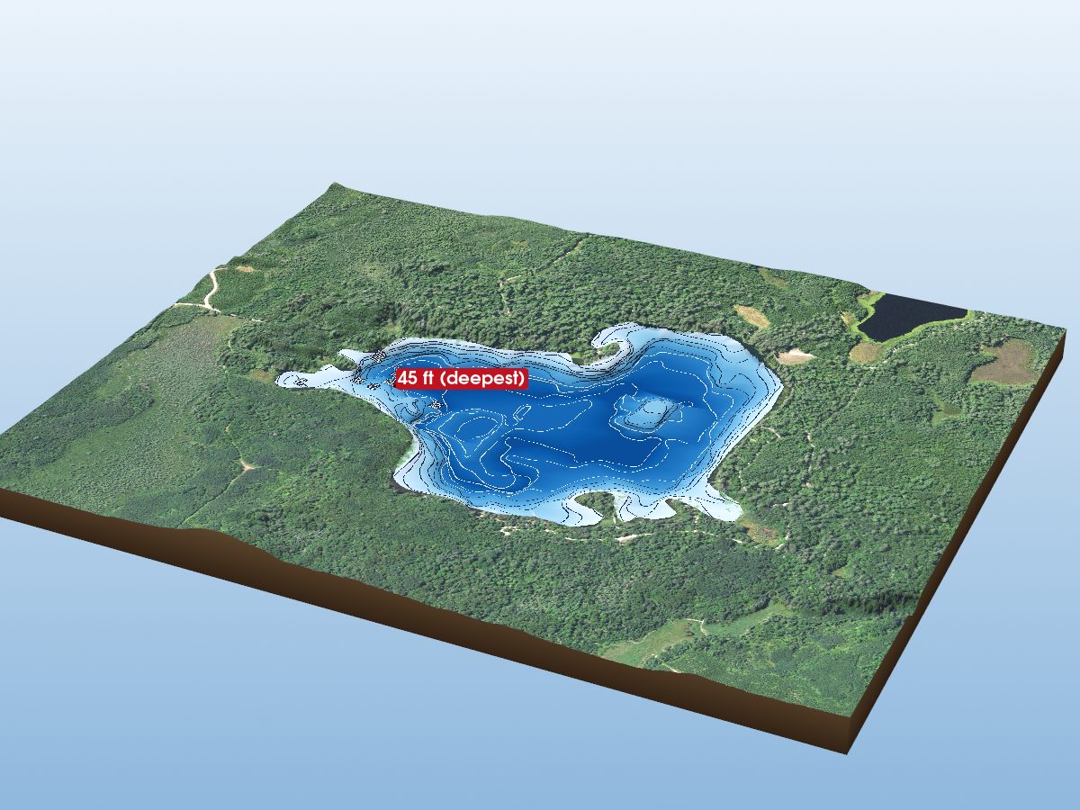 Depth map of Bass Lake