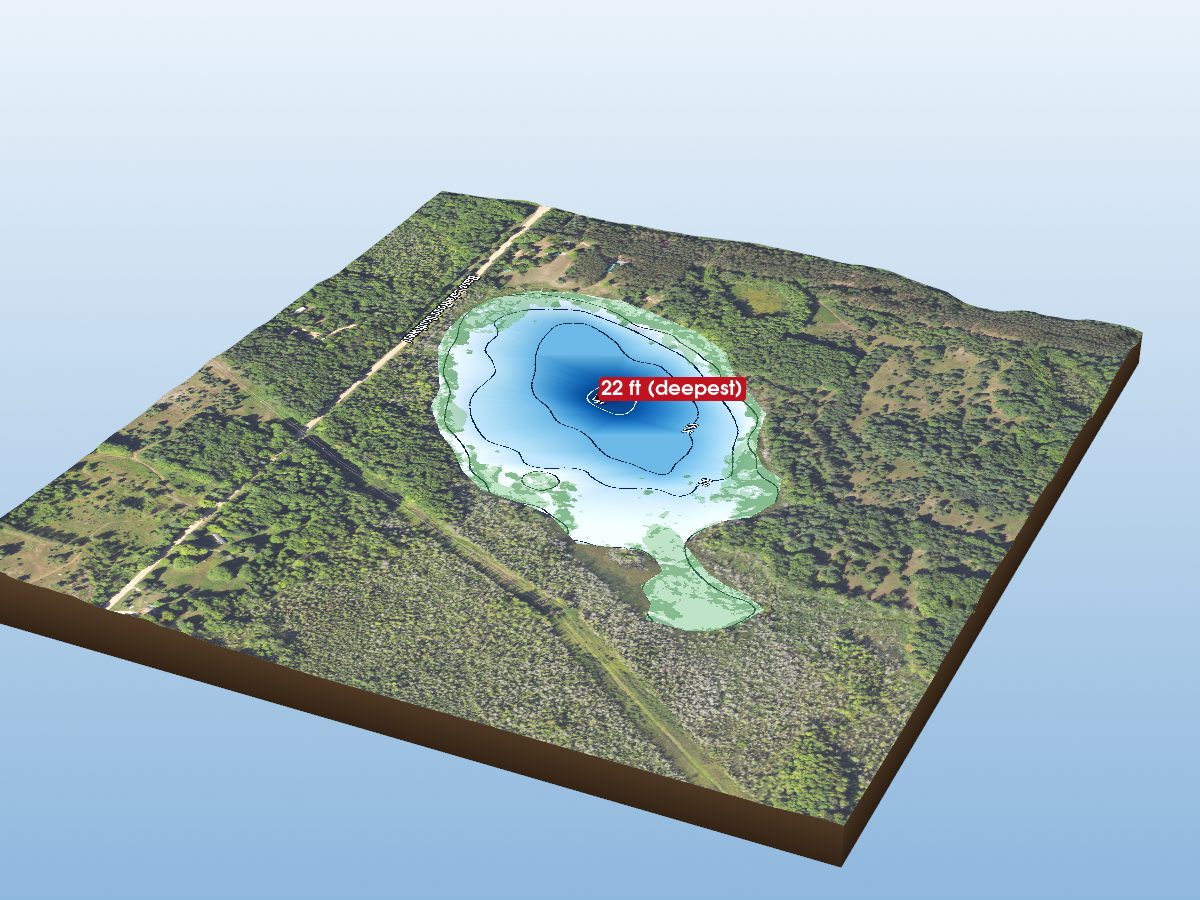 Depth map of Bass Lake