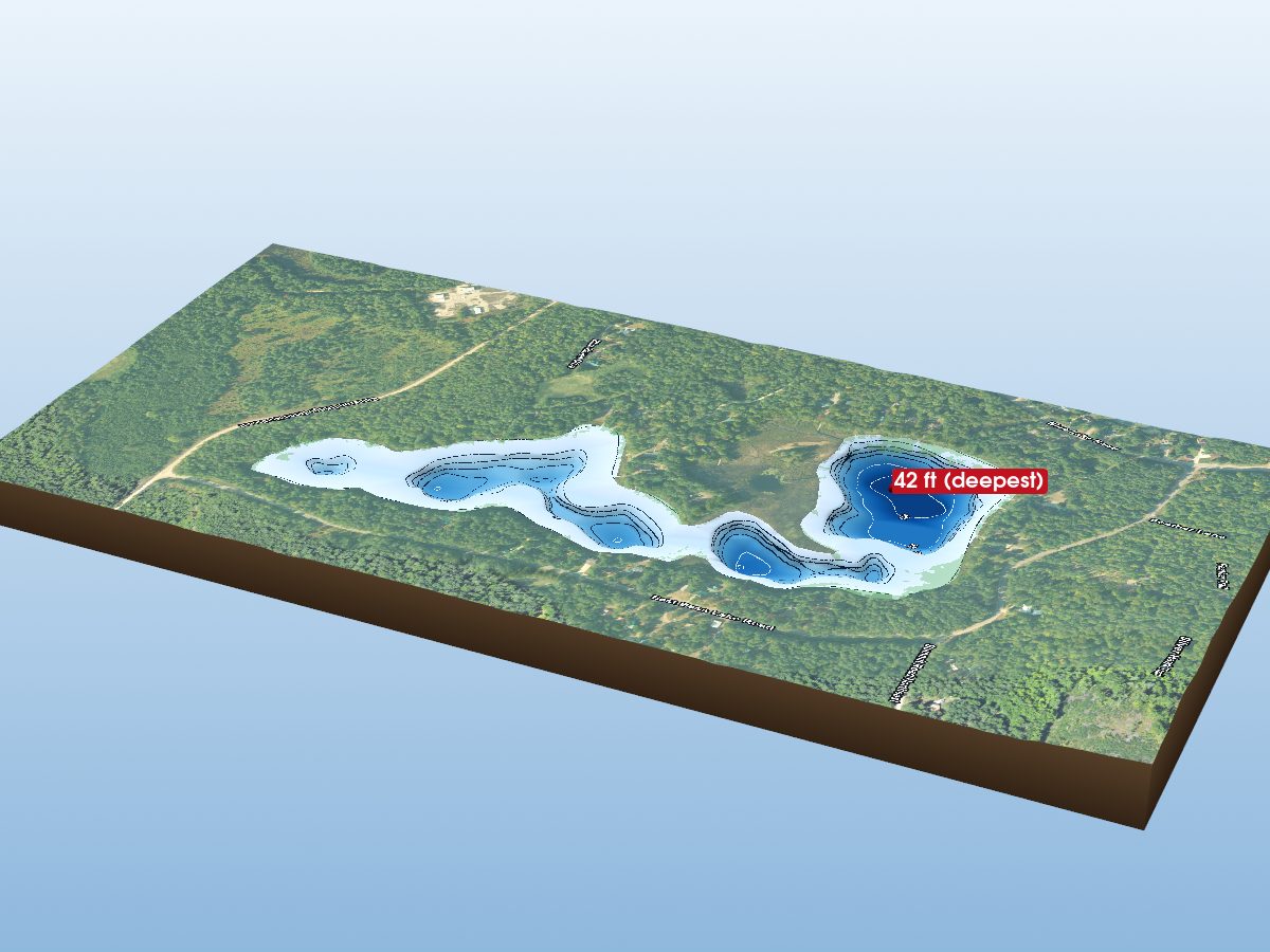 Depth map of Bass Lake