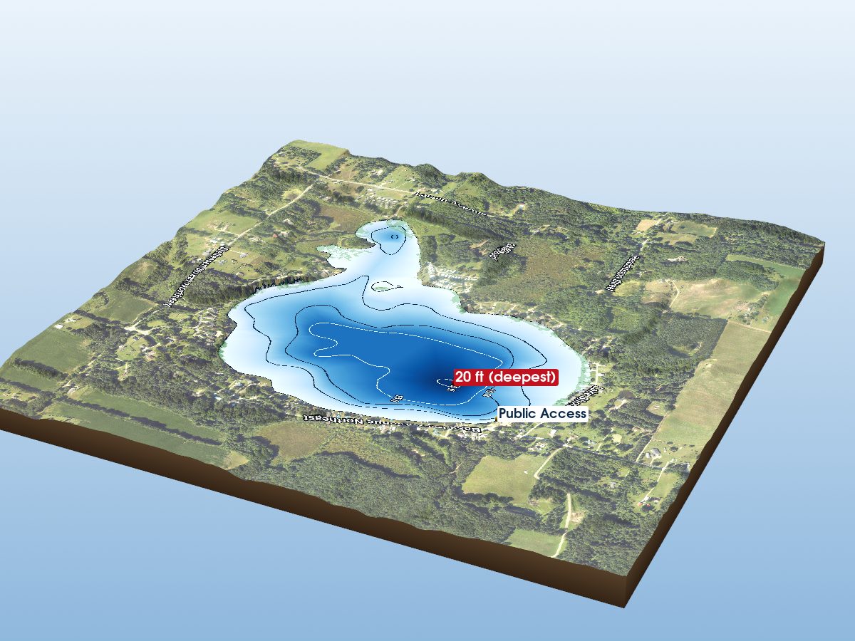 Depth map of Bass Lake