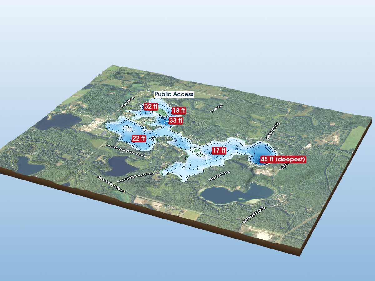 Depth map of Bass Lake