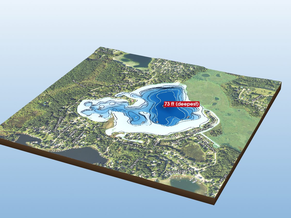 Depth map of Bass Lake