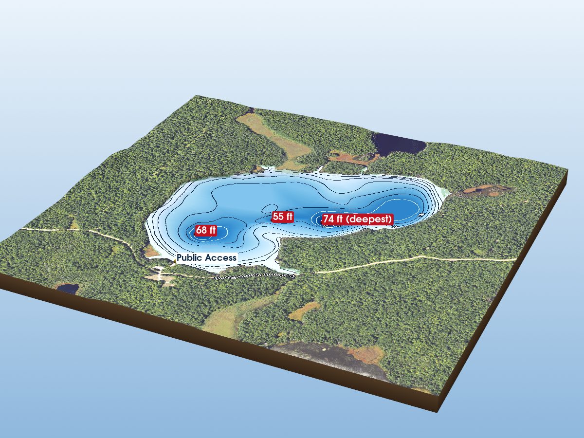 Depth map of Bass Lake