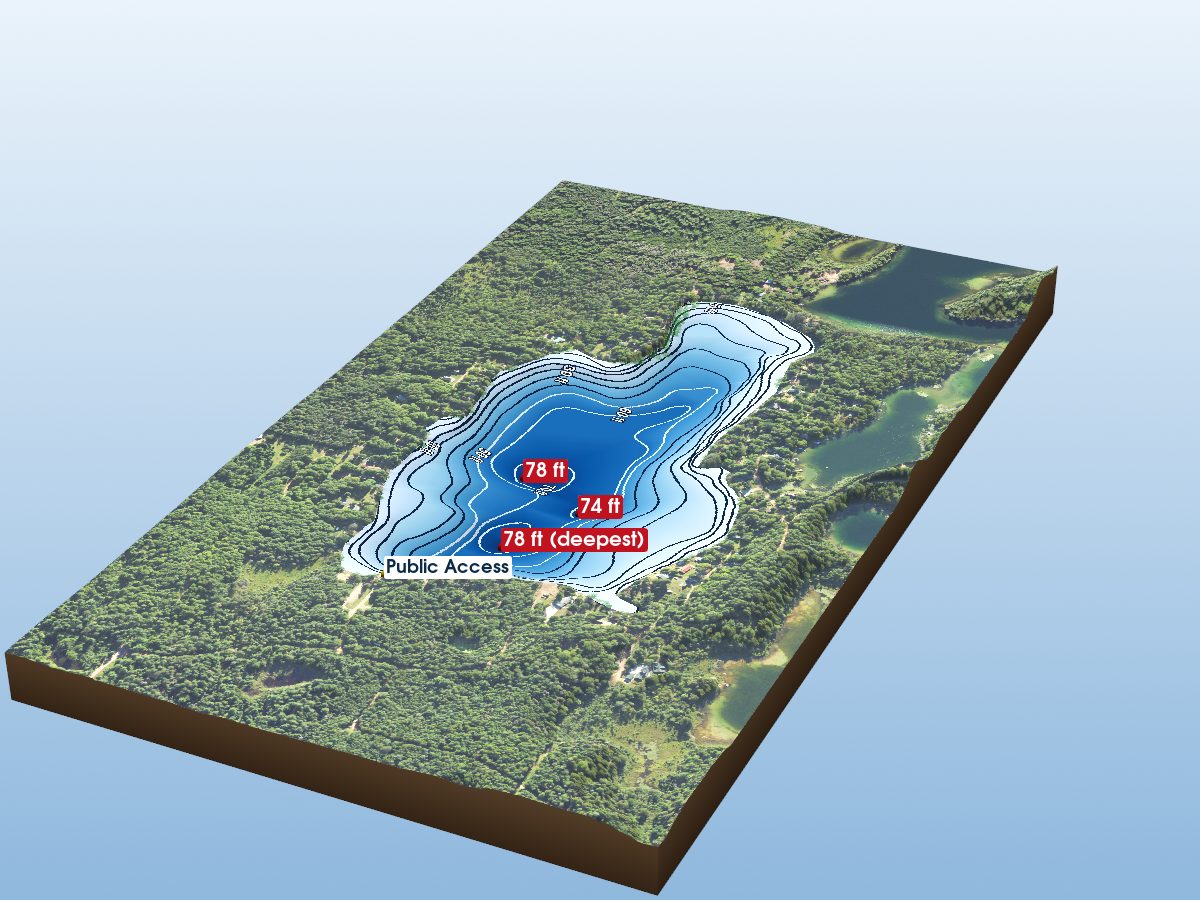 Depth map of Bass Lake