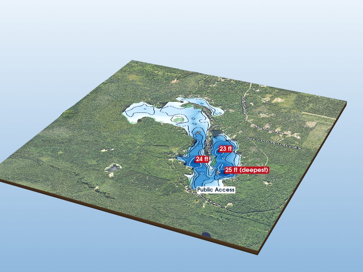 Depth map of Bass Lake