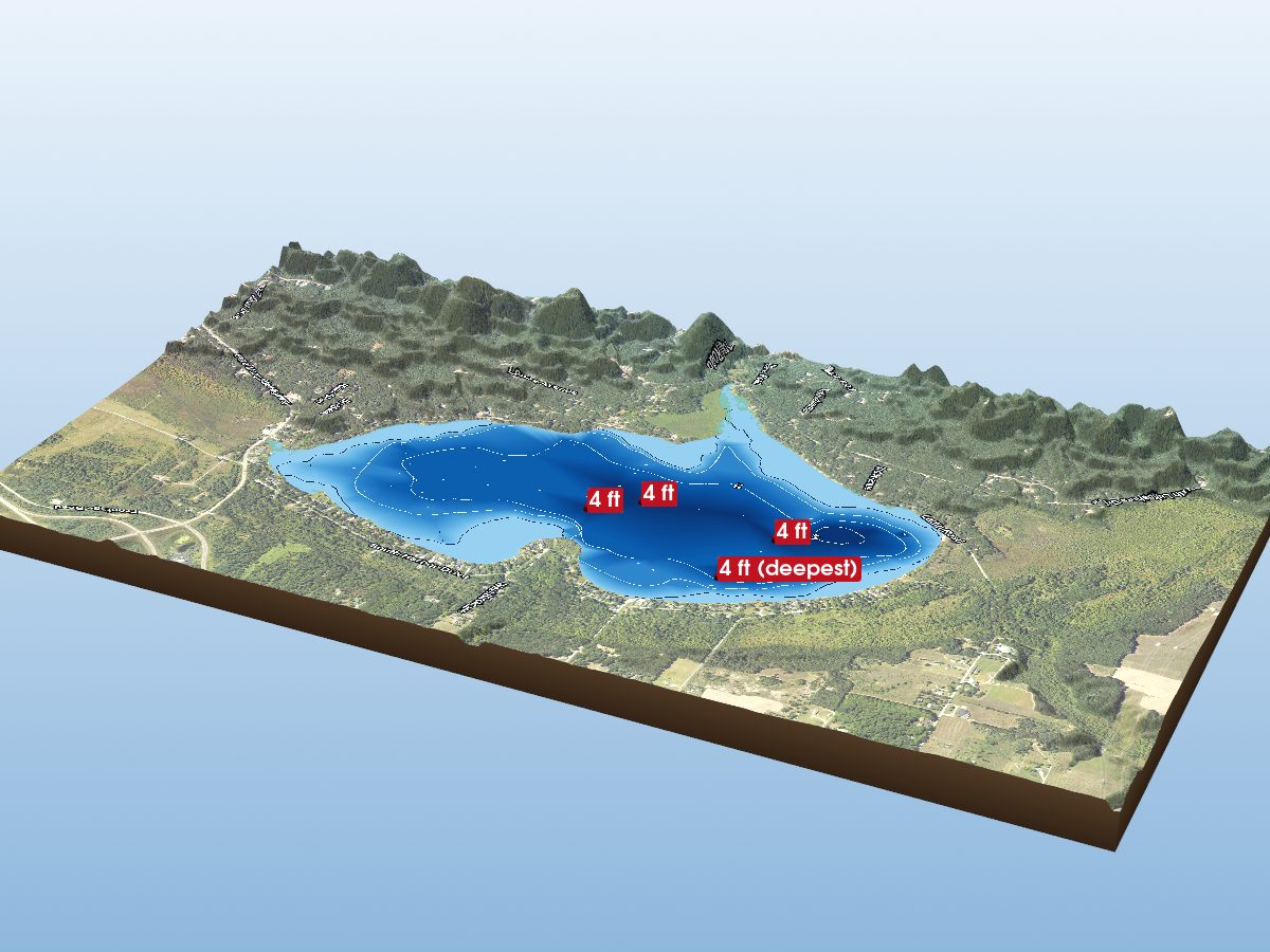 Depth map of Bass Lake