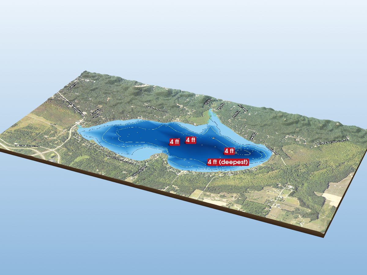 Depth map of Bass Lake