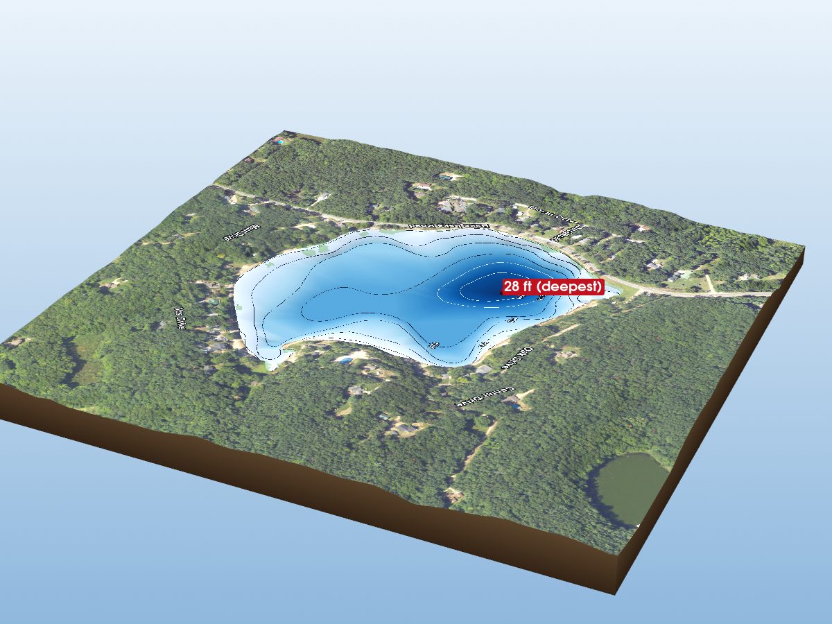 Depth map of Bass Lake