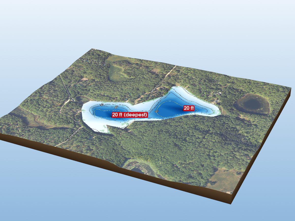 Depth map of Bass Lake