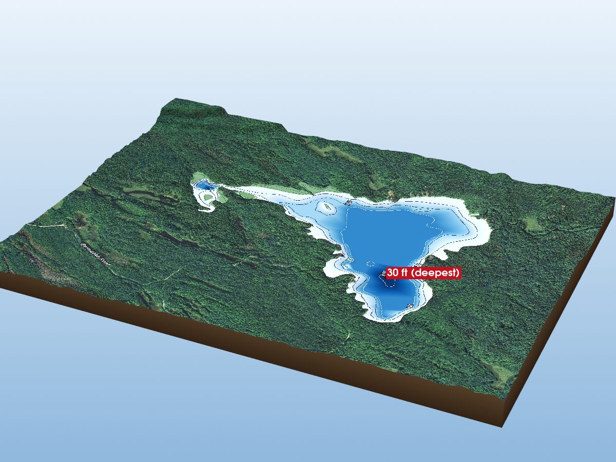 Depth map of Bass Lake