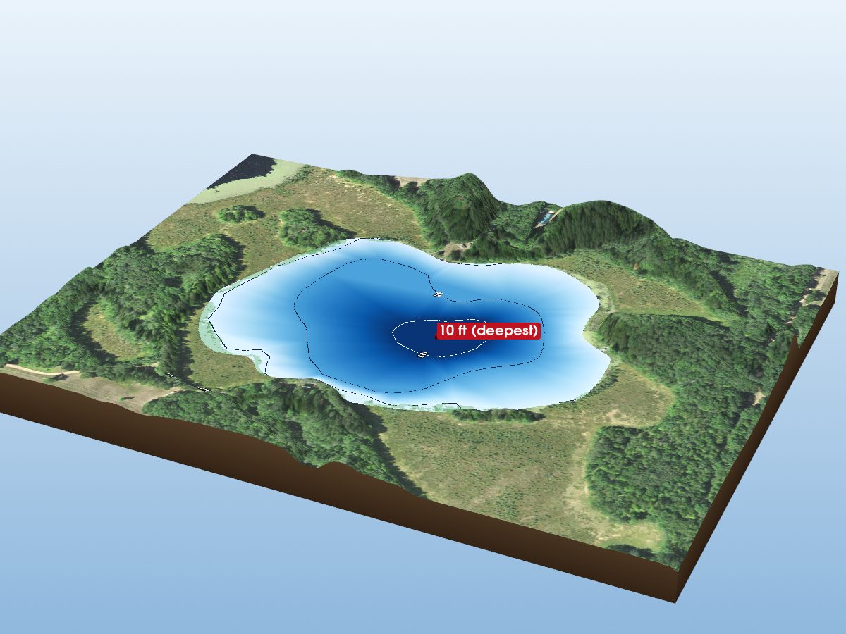 Depth map of Bass Lake