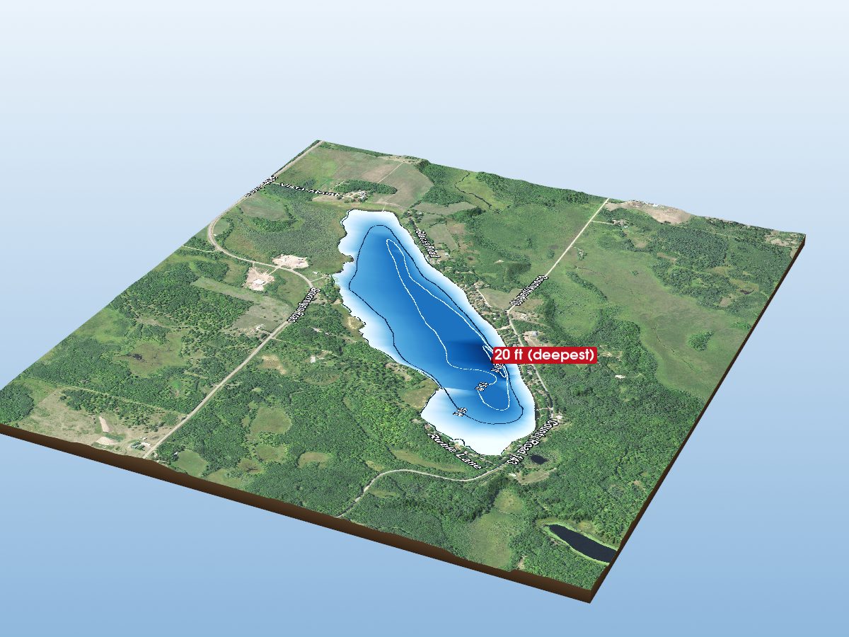 Depth map of Bass Lake