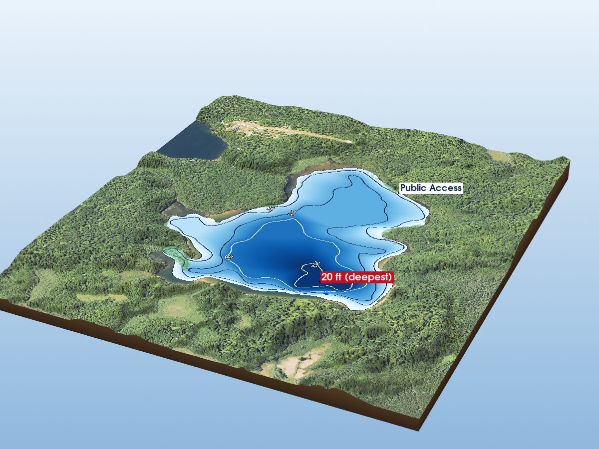Depth map of Bass Lake