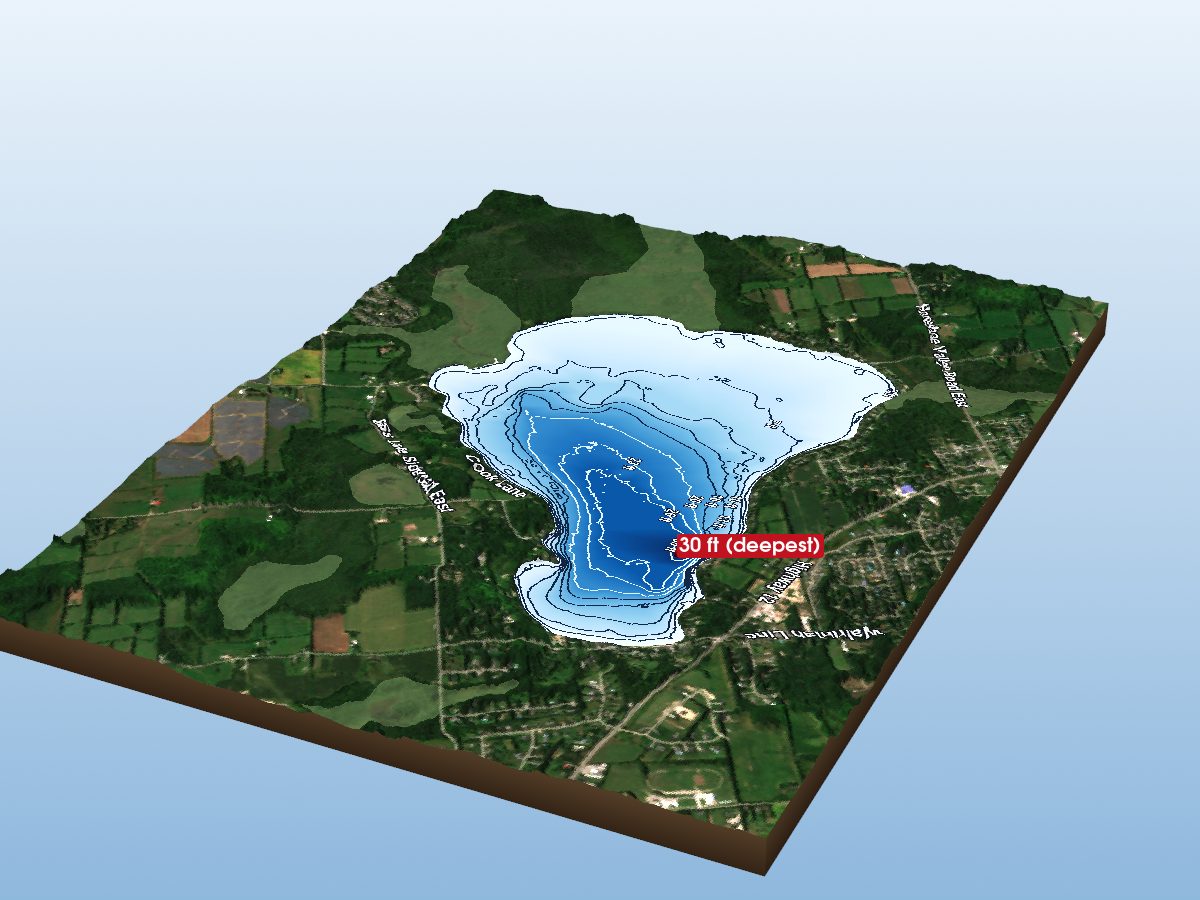 Depth map of Bass Lake