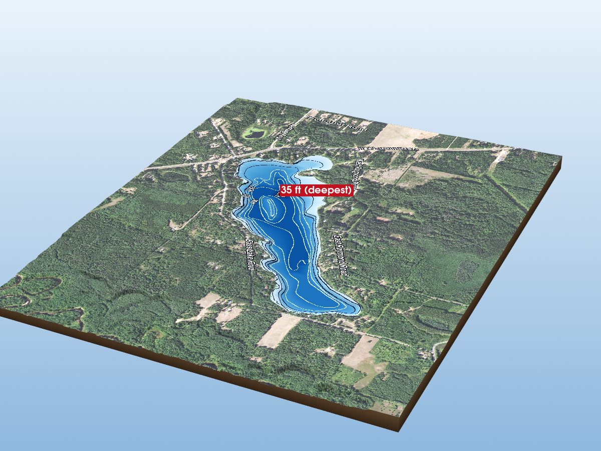 Depth map of Bass Lake