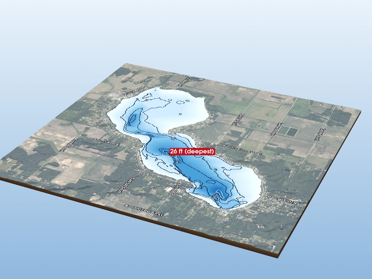 Depth map of Bass Lake