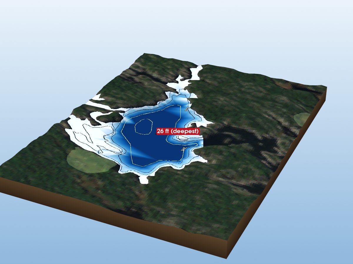Depth map of Bass Lake