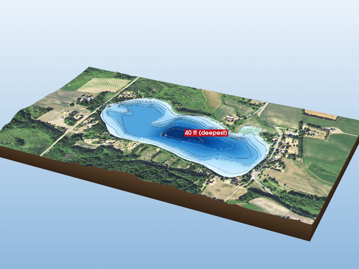 Depth map of Bass Lake