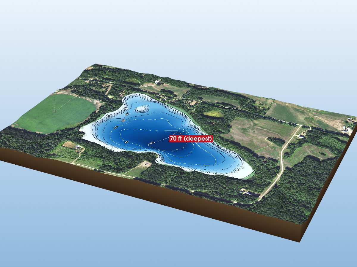 Depth map of Bass Lake