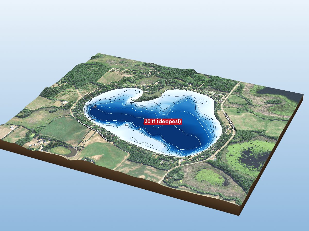 Depth map of Bass Lake