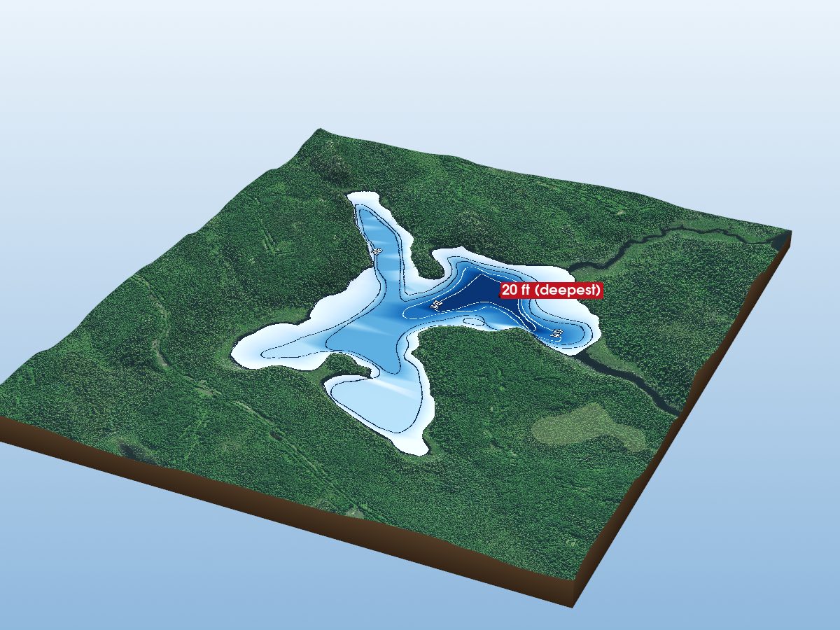 Depth map of Batise Lake