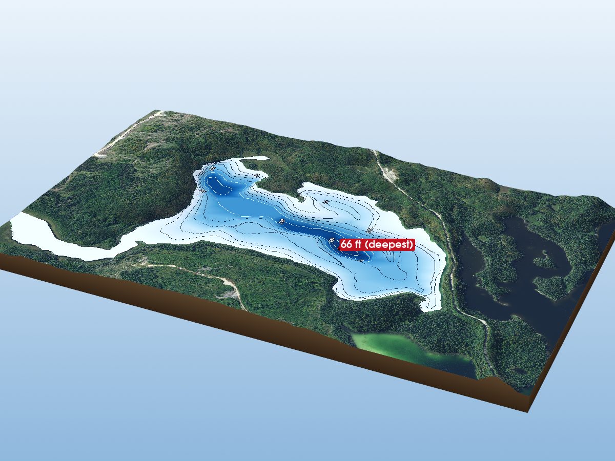Depth map of Baton Lake
