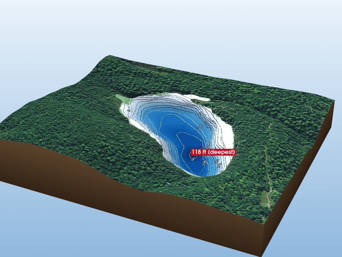 Depth map of Battery Lake