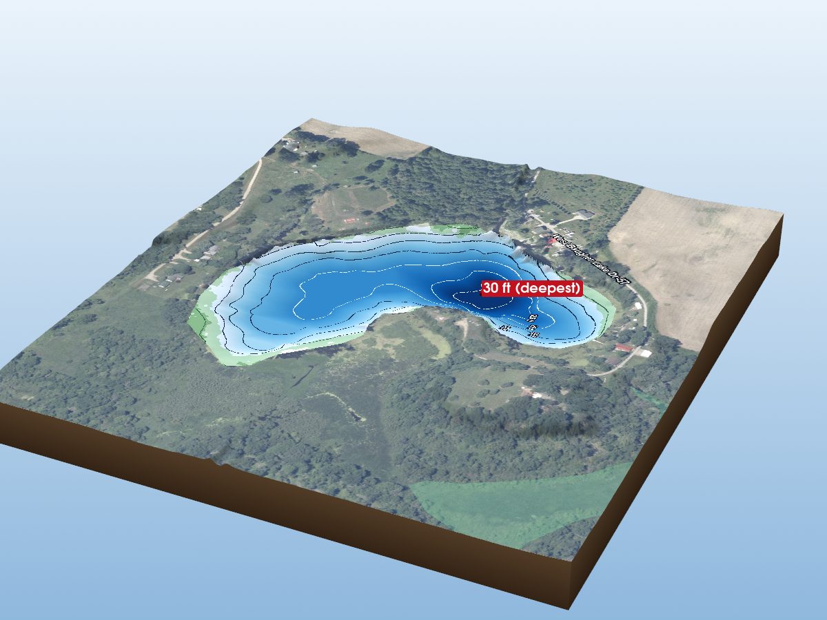Depth map of Baugher Lake