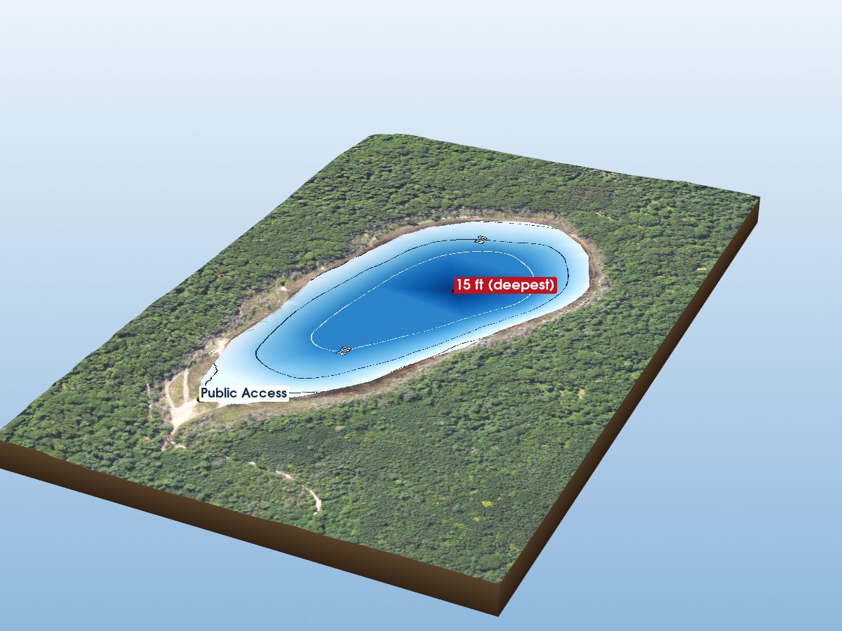 Depth map of Bay City Lake