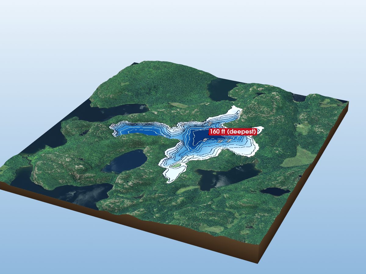 Depth map of Bay Lake