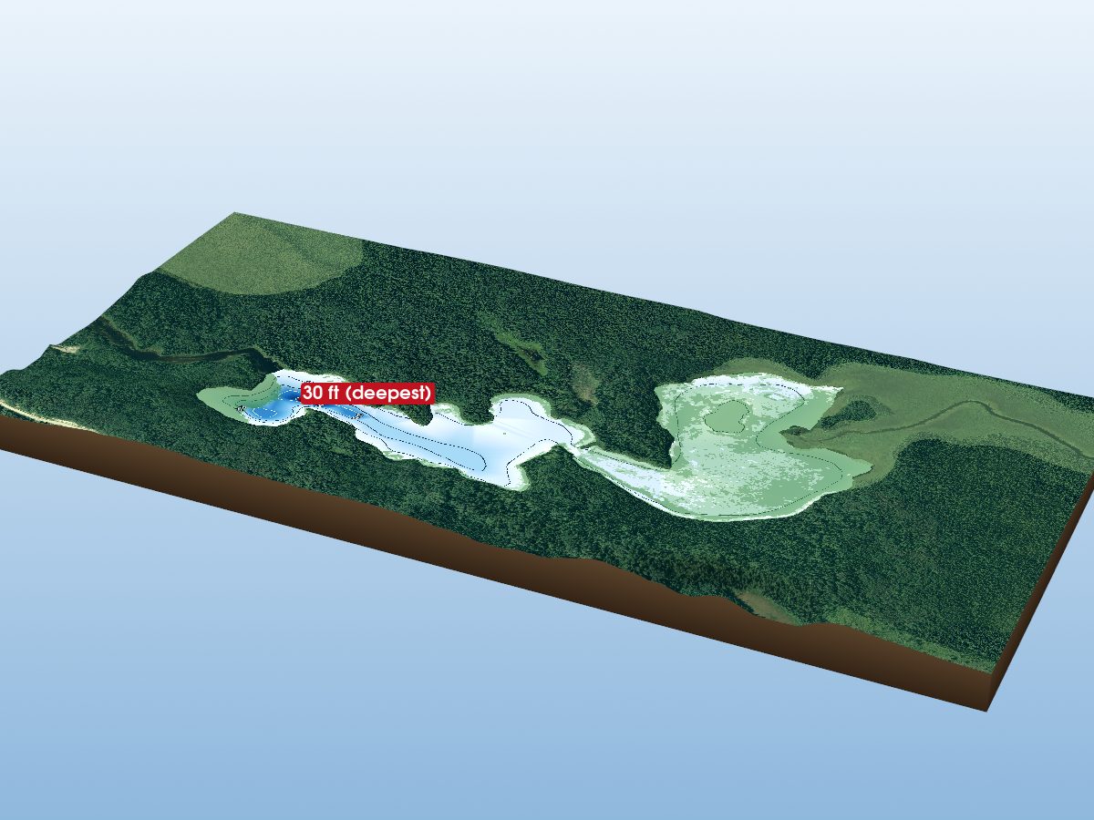 Depth map of Bay Lake