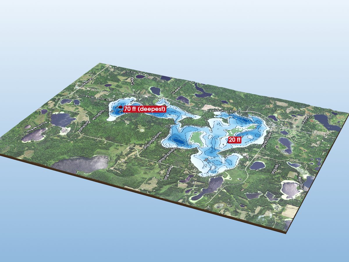 Depth map of Bay Lake