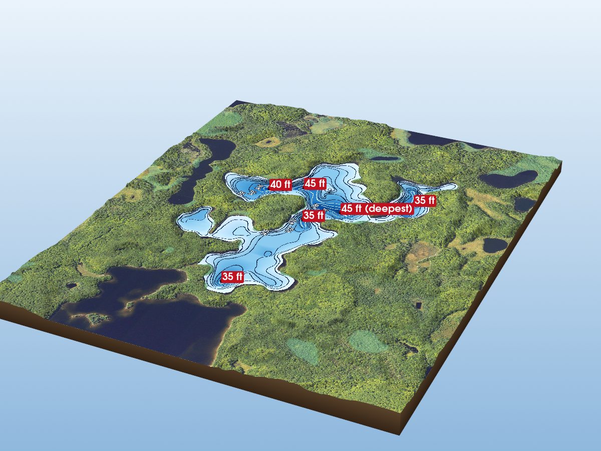 Depth map of Bay Lake