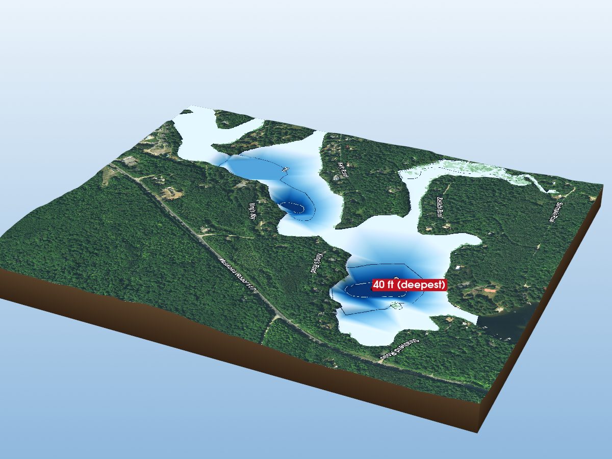 Depth map of Baysville Narrows