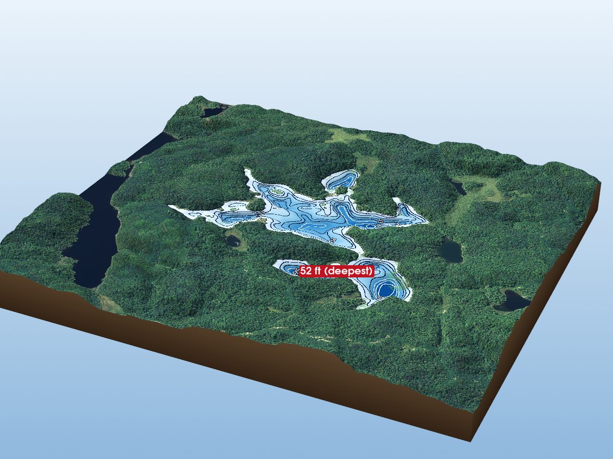 Depth map of Bayview Lake