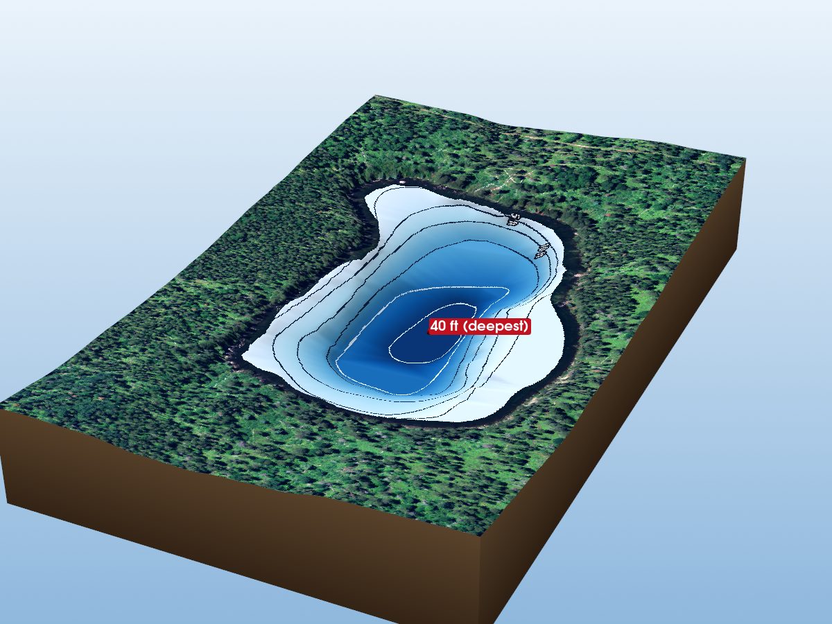 Depth map of Bea Lake