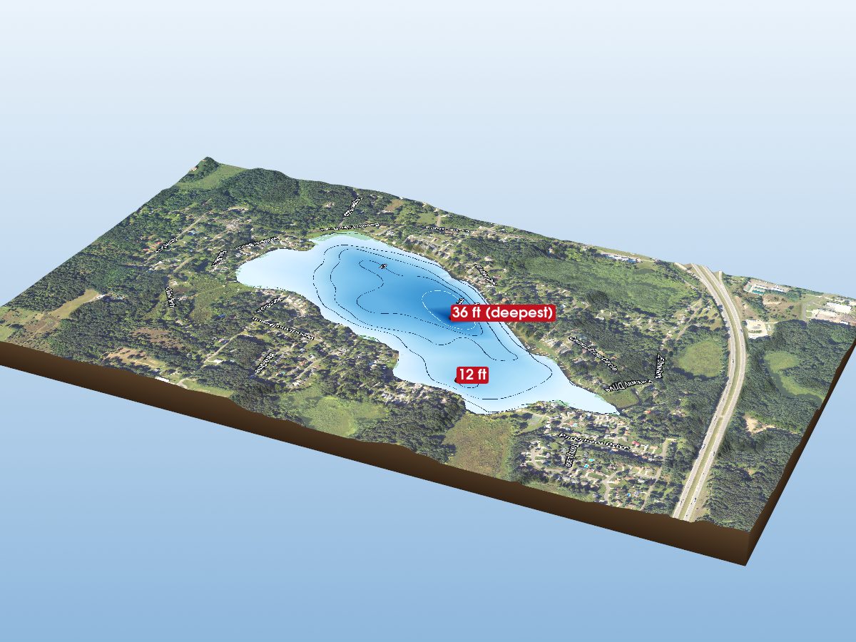 Depth map of Beadle Lake