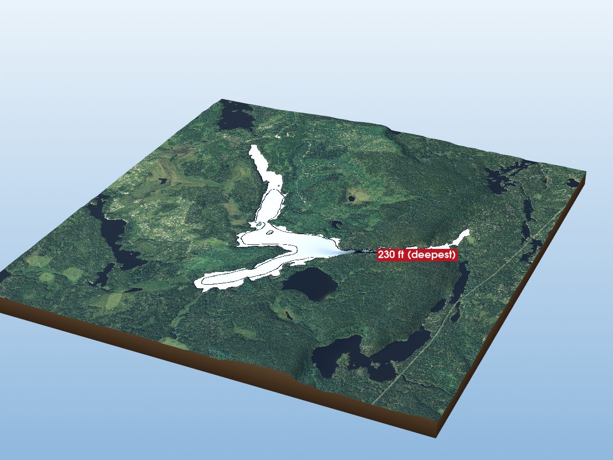 Depth map of Beagle Lake