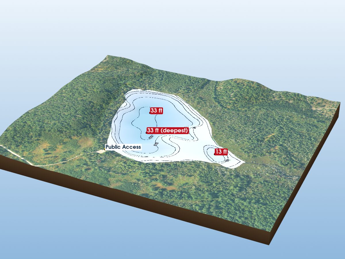Depth map of Bear Den Lake
