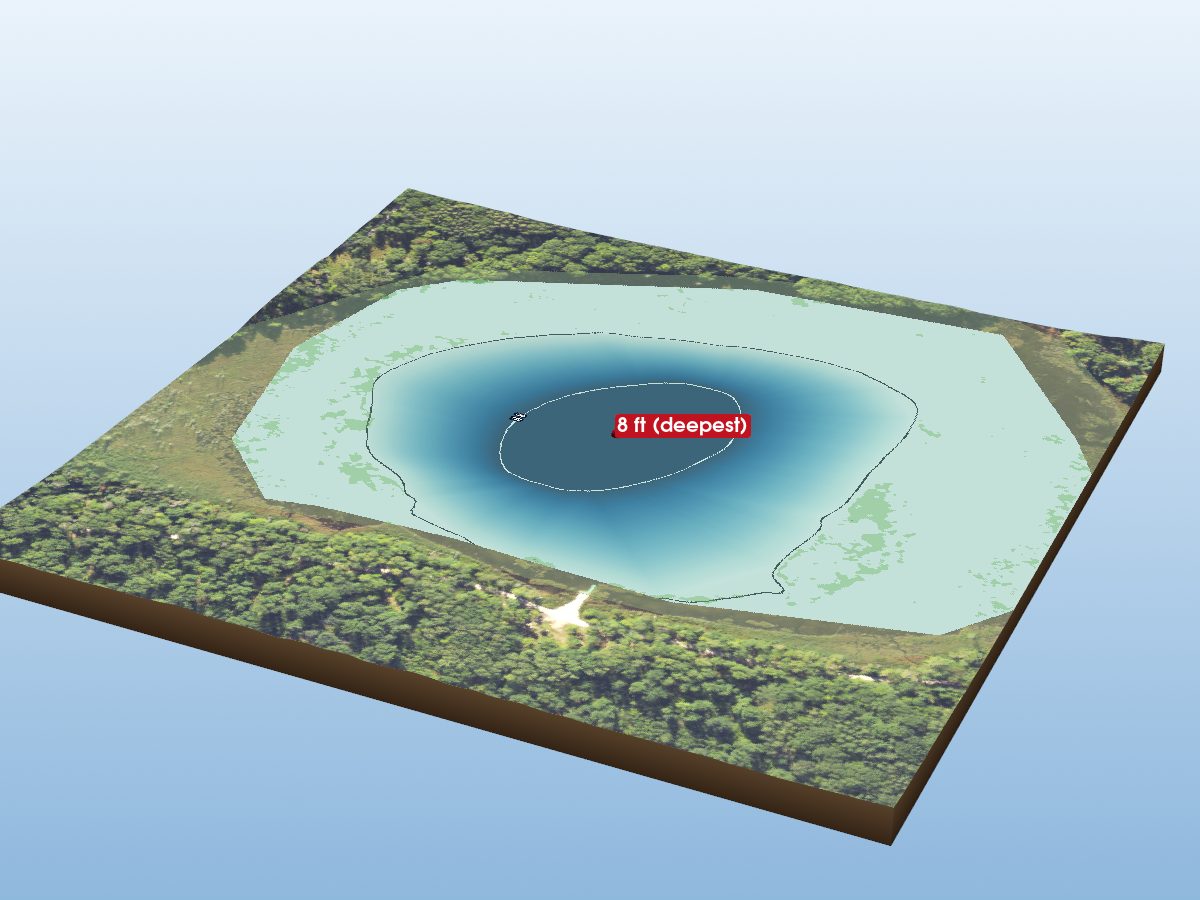 Depth map of Bear Lake
