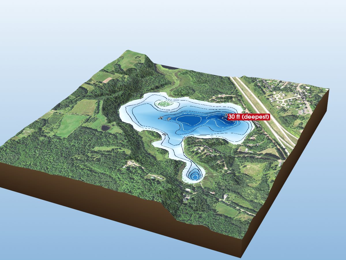 Depth map of Bear Lake
