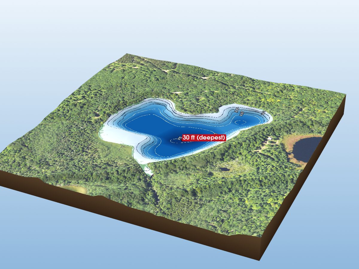 Depth map of Bear Lake
