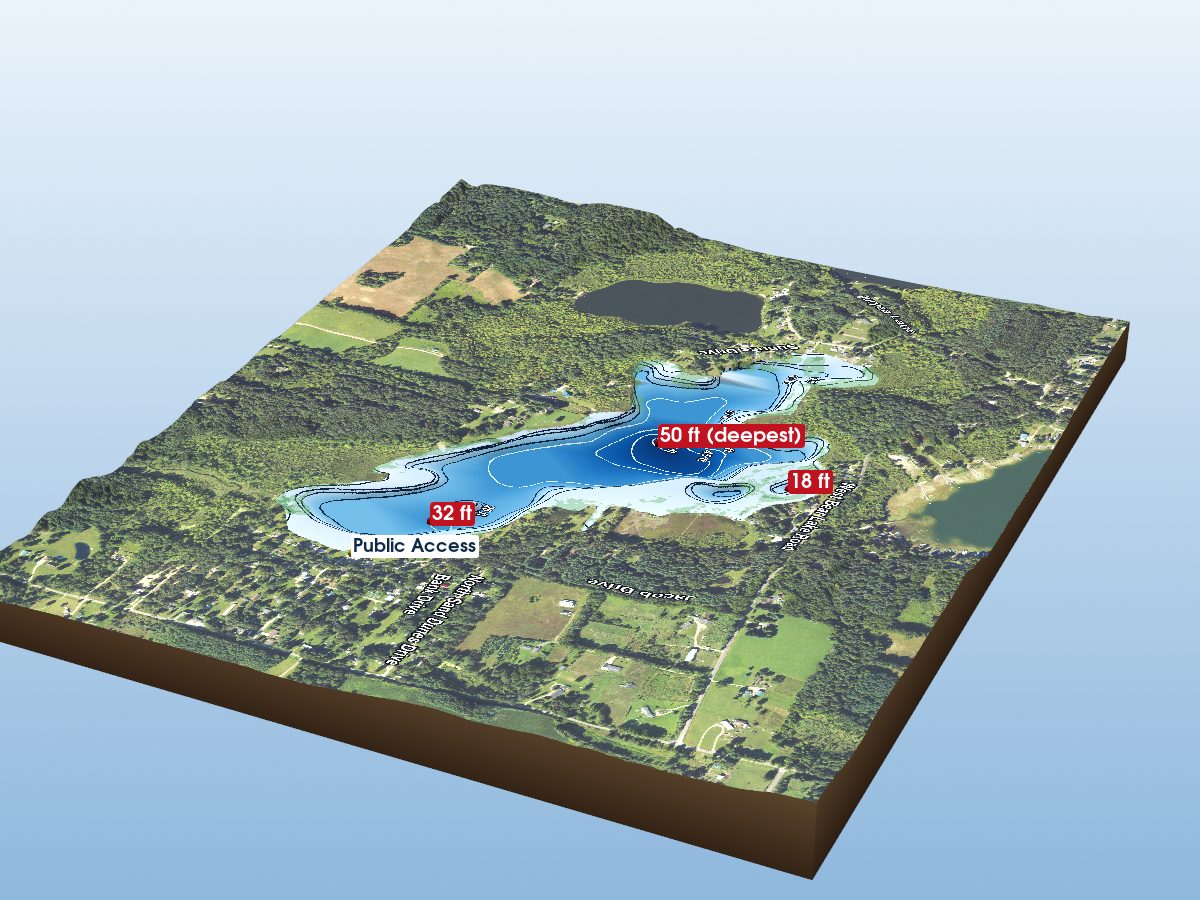 Depth map of Bear Lake