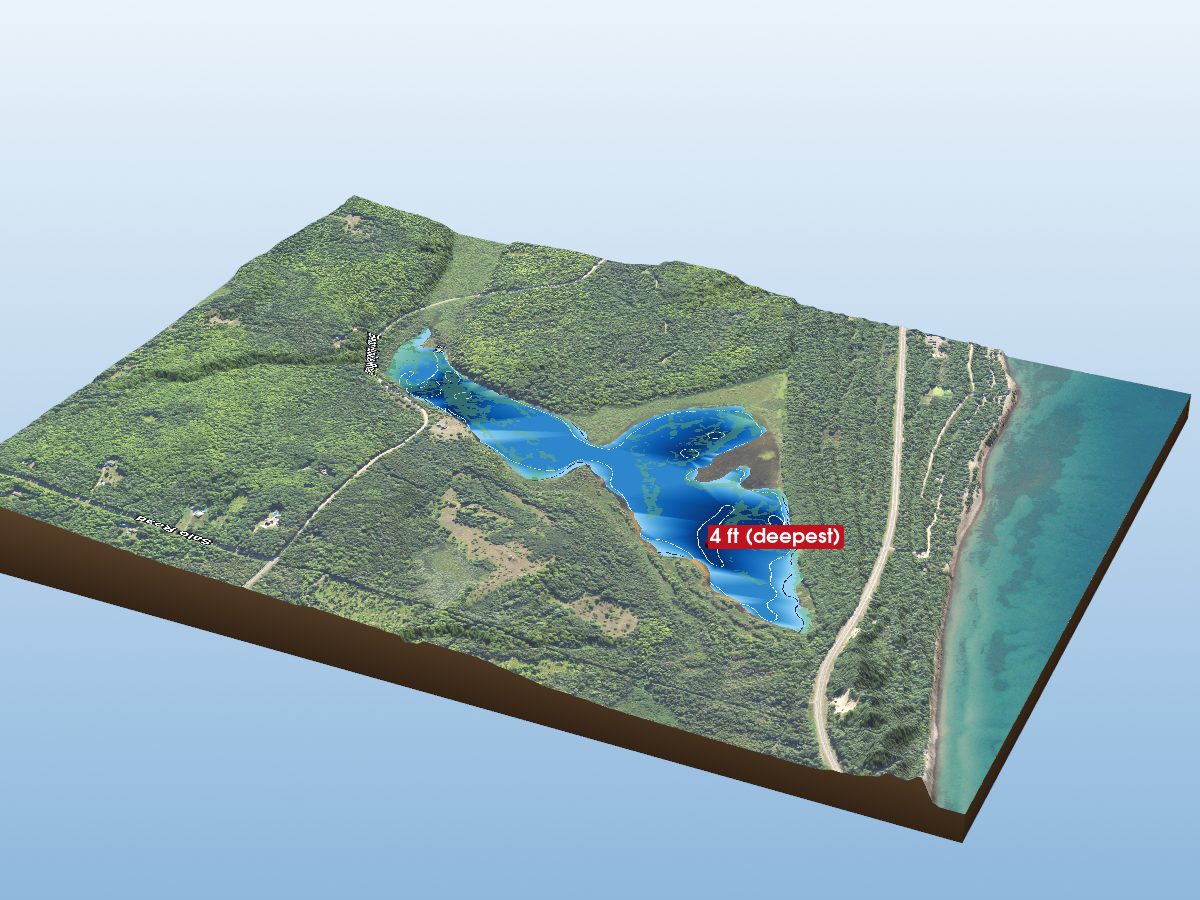 Depth map of Bear Lake