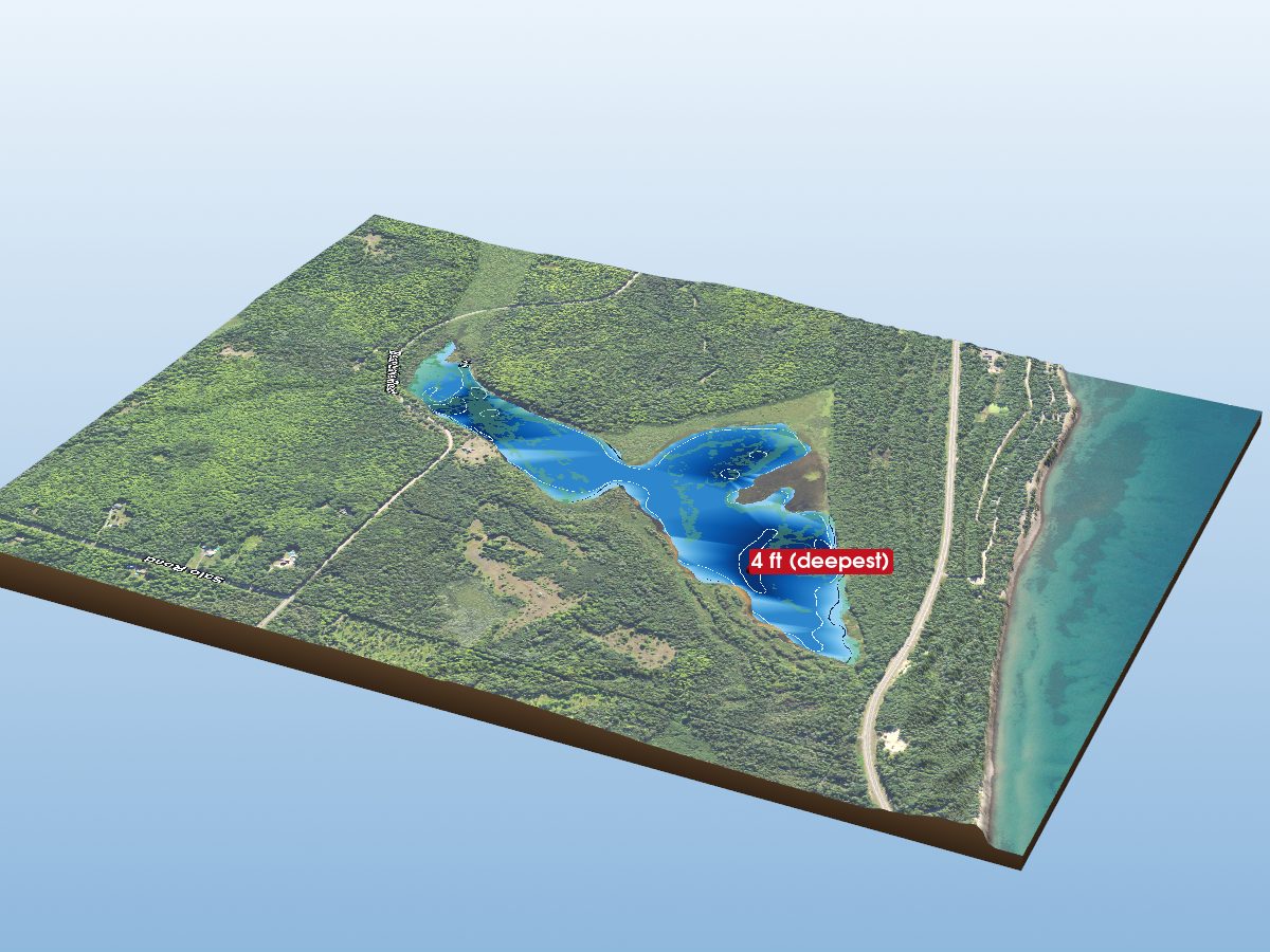Depth map of Bear Lake