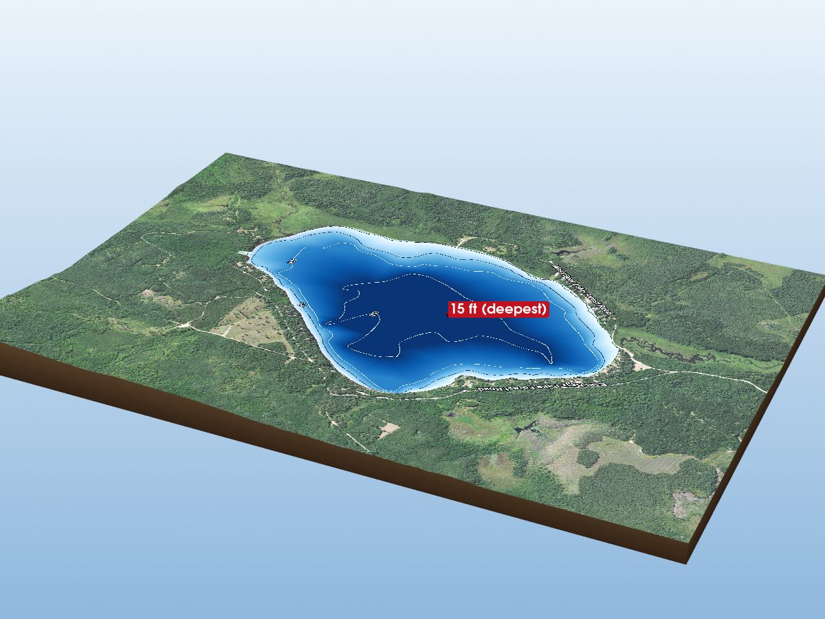 Depth map of Bear Lake