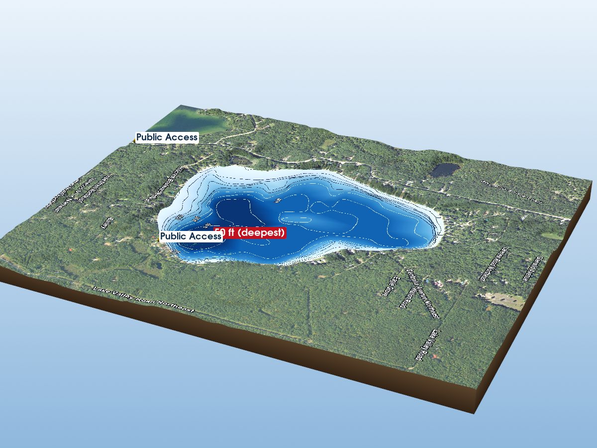 Depth map of Bear Lake