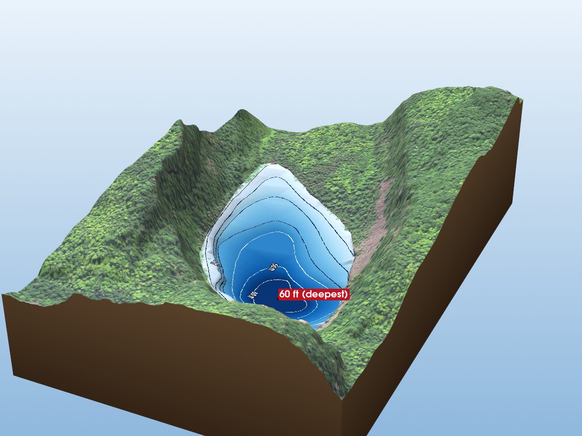 Depth map of Bear Lake