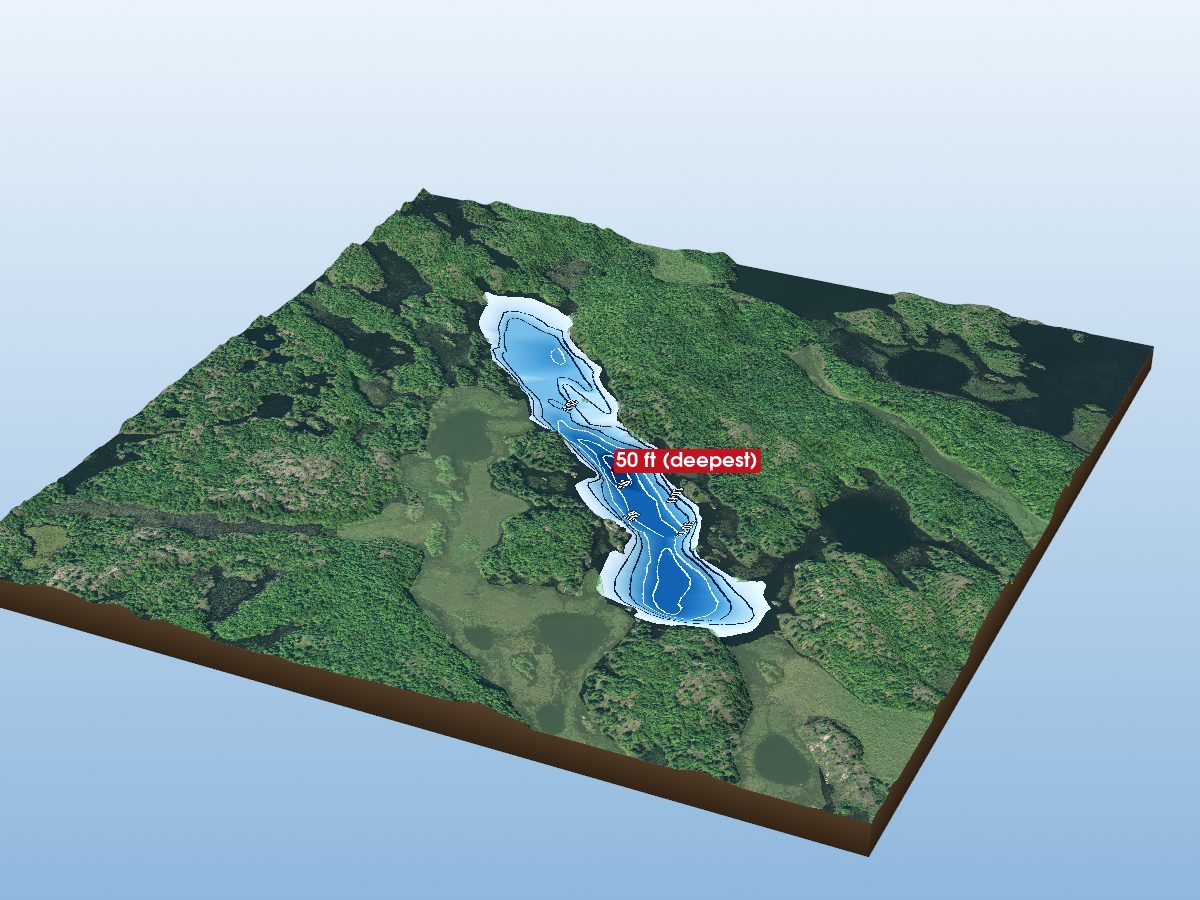 Depth map of Bear Lake