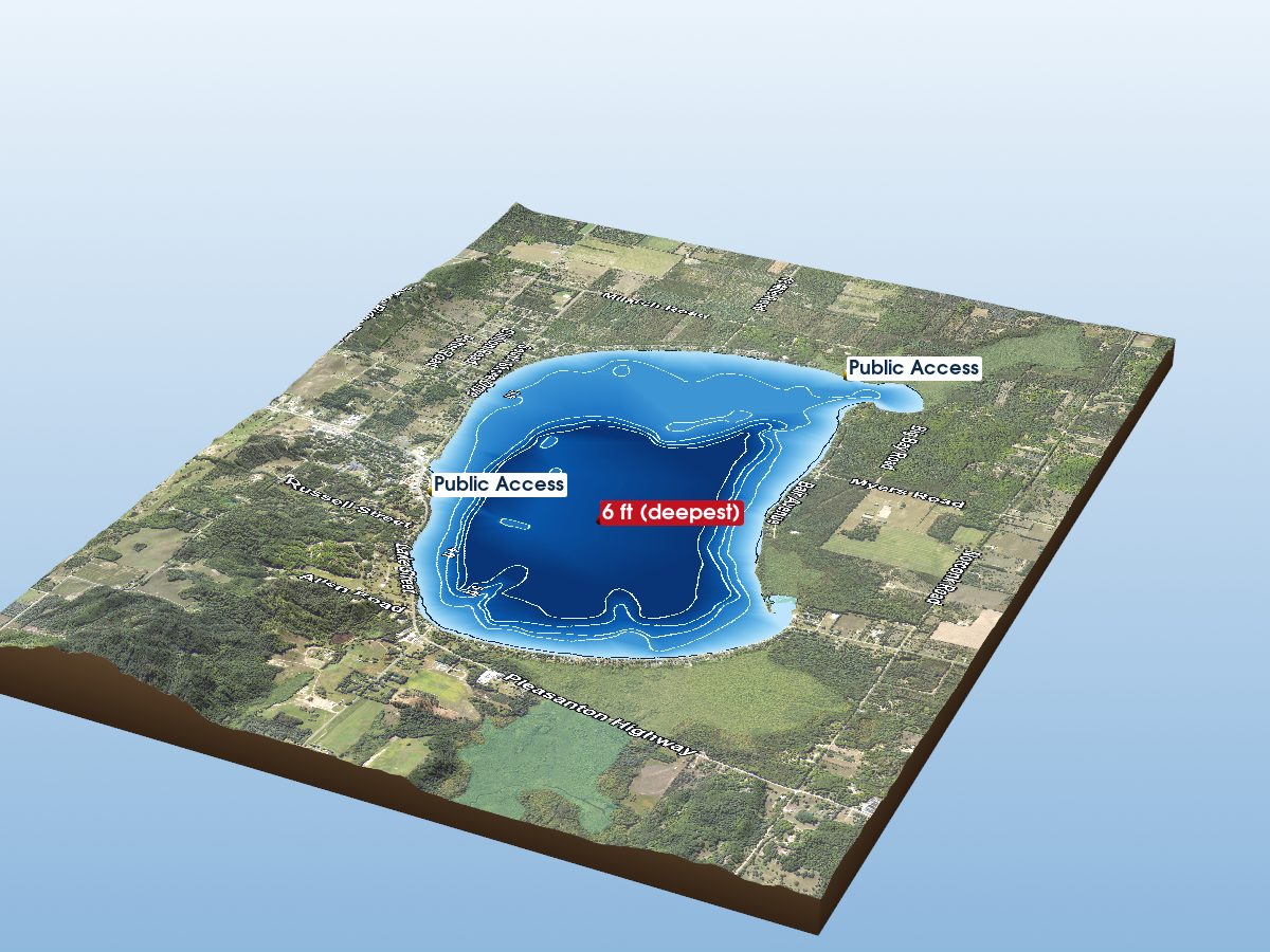 Depth map of Bear Lake